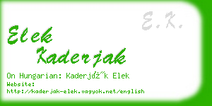 elek kaderjak business card